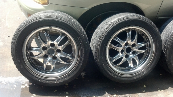 แม็กก้านยก สีคอมเมี่ยม งานยาชิโยดะ ขอบ 15 ห้ารูร้อยสิบสี่ พร้อมยางถูกๆ