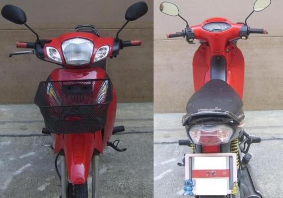 ขาย Honda Wave 125cc สตาร์ทมือ สีแดง จดทะเบียนปี45  พรบ.หมด ก.พ.56