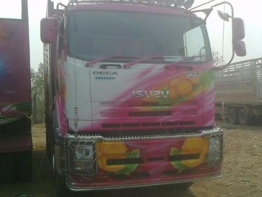 ISUZU DECA FXZ 360 HP ปลายปี 55 รถพ่วงแม่+ลูก (สีหวานเย็น) สวยจัดทั้งแม่ทั้งลูก กระบะดั๊มพ์มิเนียมคอกสูงเกษตรของอู่เปี๊ยกบ้านโป่ง ลูก 3 คานความยาว 7 เมตร สวยใหม่ทั้งแม่ทั้งลูก ช่วงล่างเต็มพร้อมบรรทุกพร้อมใช้งานได้เลยครับ