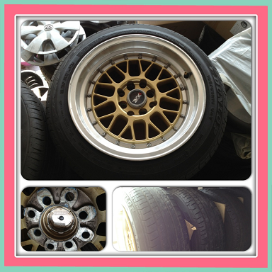 ขายแม็กมือ2 XXR ขอบ15 กว้าง8.25 ออฟ 20 4รู100/114+ ยาง ราคา12,300 บาทถูก