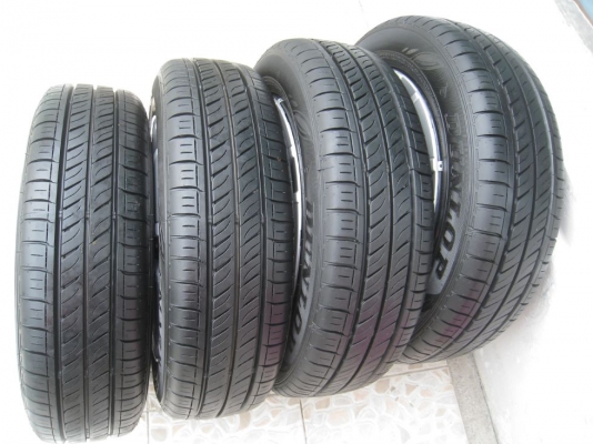 ขายกะทะล้อ mitsubishi mirage 14" 4/100 +ฝาครอบ+ยางปี12(081-3747940)