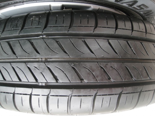 ขายกะทะล้อ mitsubishi mirage 14" 4/100 +ฝาครอบ+ยางปี12(081-3747940)