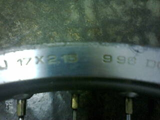 ล้อD.I.D สีเงิน กาบโตขนาด2.15 X17 แท้ JAPANตัวเก่า