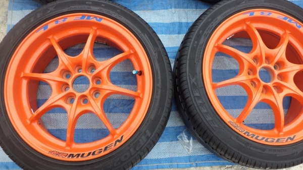 ขายแม็กซ์พร้อมยาง ขอบ16 นิ้ว 4 รู 100/114  OFF38 สีเดิม