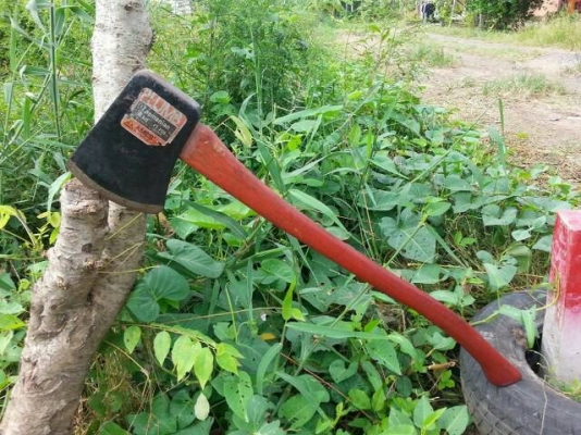 ขายขวานพลัมเมกางานใหม่เก่าเก็บ PLUMB AXE Tasmanian Made in USA.