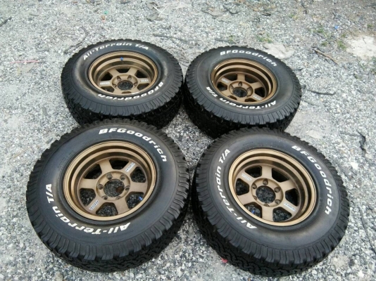 ขายแม็กTE37. 6รูขอบ16 พร้อมยางBF Goodrich U. S. A. ยางสัปดาห์ที่34 ปั12 ดอกยางหนาเต็มเท่ากัน สวยๆ จำนวน 1 ชุด