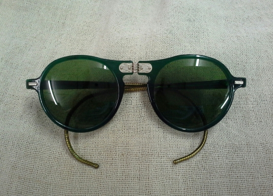 แว่นตาอเมริกันแอนทีค &#039;นักบินทหารยุคสงครามโลกครั้งที่ 2&#039; Antique WILLSON handmade in USA