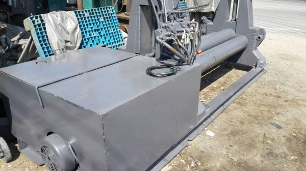 ** จัดส่งลูกค้าระยองครับ ** เครื่องม้วนเหล็กแผ่น ระบบไฮดรอลิค หน้ากว้าง 6 ฟุต 180 cm เพลาตัน ม้วนหนา 25 มิล หัวเครื่องม้วนแป้ปได้