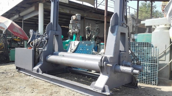 ** จัดส่งลูกค้าระยองครับ ** เครื่องม้วนเหล็กแผ่น ระบบไฮดรอลิค หน้ากว้าง 6 ฟุต 180 cm เพลาตัน ม้วนหนา 25 มิล หัวเครื่องม้วนแป้ปได้