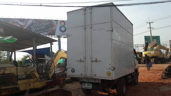 tractor-backhoe จัดตู้บรรทุกสินค้า ติดรถให้ลูกค้าเรียบร้อยครับ พร้อมกับบริการ เชื่อมติดตัวรถให้ด้วยครับ