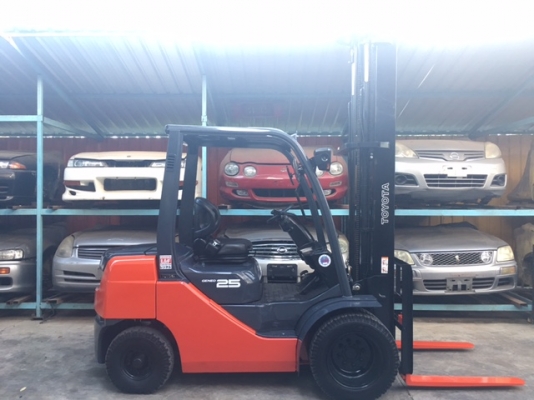 ขายรถโฟลคลิฟท์ TOYOTA 02-8FD25  , เสายกสูง 7 เมตร ,เครื่องยนต์ดีเซลรุ่นใหม่ 1DZIII  รถนำเข้าแท้จากญี่ปุ่น 100\% ( สเปกเสาสูง  7 เมตร หายากมากครับ )