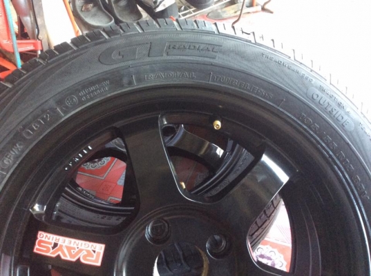 ขายคับขายTE37 กว้าง7นิ้ว4รู100งานเลนโซ่ พร้อมยาง