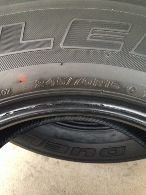 Bridgestone h/t 245 70 r16 ปี 12 สภาพสวย1คู๋T.061-9030026