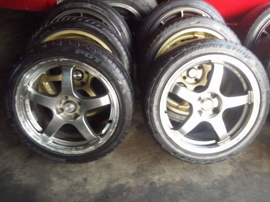 แม็ก 17 กว้าง 7.5 ออฟ 42 สีไฮเปอร์ซิลเวอร์ ใส่รถ 4 รู 100 พร้อมยาง แม็ก 17 กว้าง 7.5 ออฟ 42 สีไฮเปอร์ซิลเวอร์ ใส่รถ 4 รู 100 พร้อมยาง