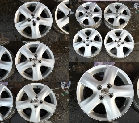 แม็ก Toyota Vios 12ก้าน/5ก้าน ขอบ 15-4-100 กว้าง 5.5 et 45 แม็ก Toyota Vios 12ก้าน/5ก้าน ขอบ 15-4-100 กว้าง 5.5 et 45