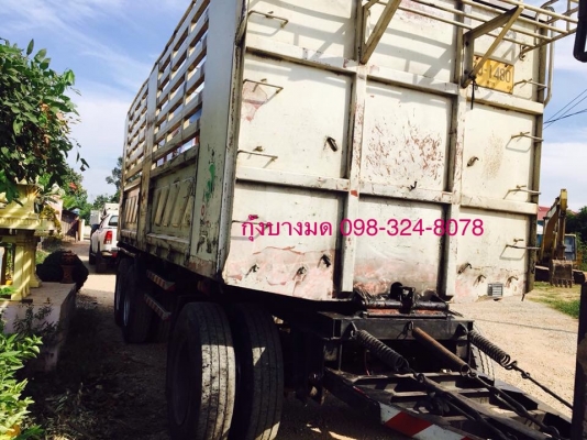 ขายรถพ่วงไม่ดัมพ์ Hino mega เครื่อง 320 แรง ปี 47 กระบะไม่ดัมพ์สามมิตร ลูก 3 เพลาแท้ ทะเบียนพร้อม