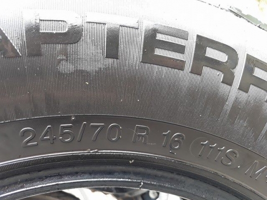 ยาง apollo 245/70/16 ปี 3015 1คู่