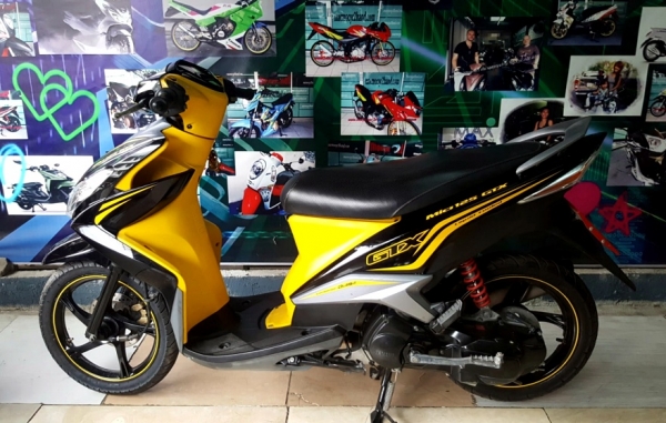 MIO 125 GTX สีเหลืองดำ รุ่นล้อแมกซ์ เครื่องยนต์ คาบูไฟฟ้า กระบอบสูบไดอะซิล 19900