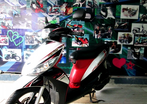 mio 115i cc.สีดำแดงขาว ตัวล้อแมกซ์ ระบบหัวฉีดอัจฉริยะ ประหยัดนํ้ามัน 19900