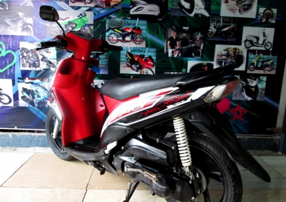 mio 115i cc.สีดำแดงขาว ตัวล้อแมกซ์ ระบบหัวฉีดอัจฉริยะ ประหยัดนํ้ามัน 19900