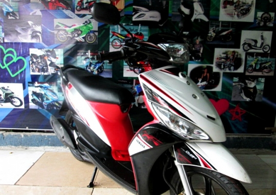 mio 115i cc.สีดำแดงขาว ตัวล้อแมกซ์ ระบบหัวฉีดอัจฉริยะ ประหยัดนํ้ามัน 19900