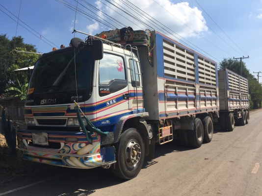 ขายรถพ่วงไม่ดั้ม 22 ล้อ แม่-ลูก กระบะเหล็กคอกเกษตรไม่ดั้ม อู่.สห  กิจ  ISUZU 320 ปี.51 แม็คโหลด   รถ สวย ราคาย้อมๆแค่.1680000 ต่อรอง  สนใจรีบจองด่วน 0813531946