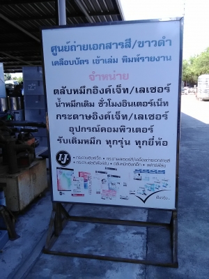 ประกาศขายป้ายถ่ายเอกสารมือ2 สภาพดี ราคาไม่แพง