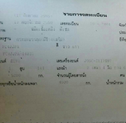 ขายแล้ว หกล้อ ฮีโน่ FC4J150ปี50ช่วงยาว5.50ม สภาพดีสวยพร้อมใช้ ทะเบียนพร้อมโอน