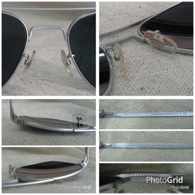 แว่นตา &#039;นอส&#039; อเมริกันวินเทจเสืออากาศ-ราชสีห์เงิน ยุค &#039;80s Original COMMAND handmade i