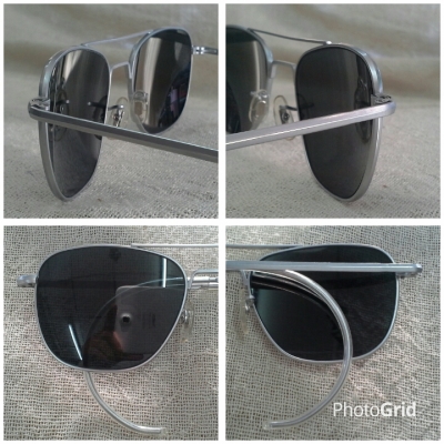แว่นตา &#039;นอส&#039; อเมริกันวินเทจเสืออากาศ-ราชสีห์เงิน ยุค &#039;80s Original COMMAND handmade i