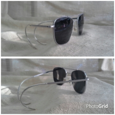 แว่นตา &#039;นอส&#039; อเมริกันวินเทจเสืออากาศ-ราชสีห์เงิน ยุค &#039;80s Original COMMAND handmade i