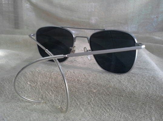 แว่นตา &#039;นอส&#039; อเมริกันวินเทจเสืออากาศ-ราชสีห์เงิน ยุค &#039;80s Original COMMAND handmade i