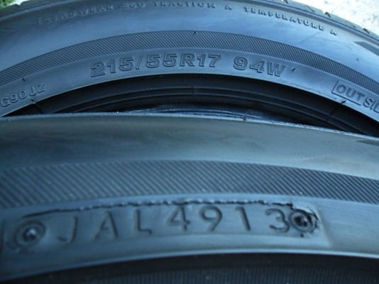 ยาง17 บริดสโตน215-55-17 ลงพื้นปี14 ดอกเกือบ1เซ็น