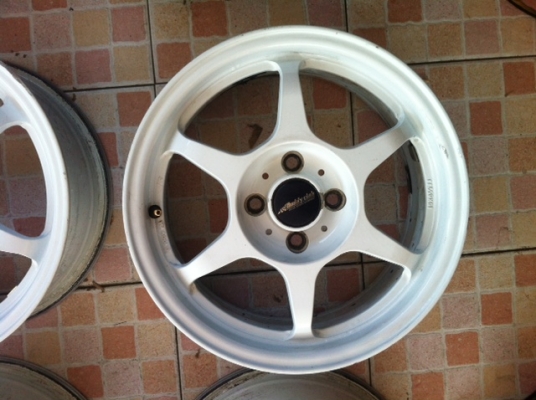 ขายล้อลาย P1SF 15X6.5 4รู100 สีขาว 1ชุด