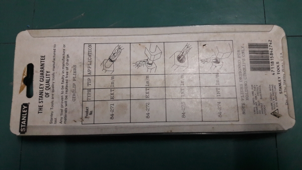 ขายคีมหุบแหวนสปริง7" STANLEY MADE IN USA.ใหม่เก่าเก็บ ขายคีมหุบแหวนสปริง7" STANLEY MADE IN USA.ใหม่เก่าเก็บ