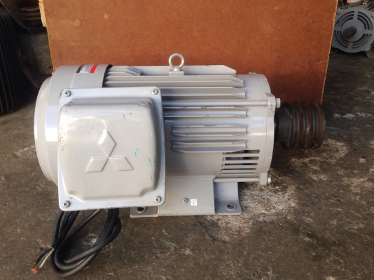 ขายมอเตอร์ไฟฟ้า Mitsubishi 10HP. 220V 1450rpm. รุ่น SCL-KR ไฟบ้านหายาก สภาพของใหม่ วิ่งนิ่ม พร้อมใช้งาน