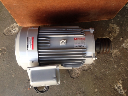 ขายมอเตอร์ไฟฟ้า Mitsubishi 10HP. 220V 1450rpm. รุ่น SCL-KR ไฟบ้านหายาก สภาพของใหม่ วิ่งนิ่ม พร้อมใช้งาน