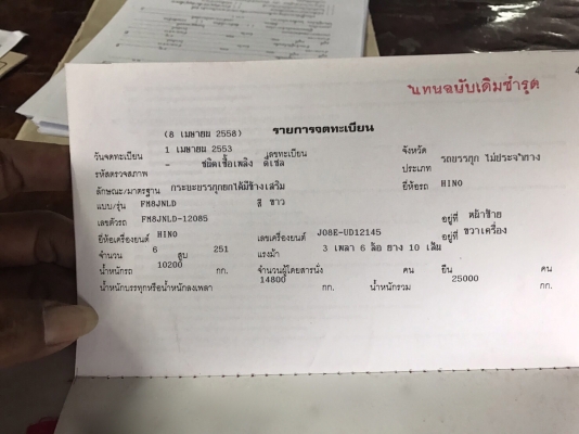 รถฮีโน่ 10 ล้อดั้ม FM8J 251 แรงม้า. ปี 53. , ( มี ขาย 5 คัน. ) สนใจติดต่อ 081 - 6079515