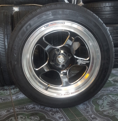 ขายล้อใหม่WELD15 4 รู100หน้า8ยางเปอร์เช็นปี15 4 ล้อ