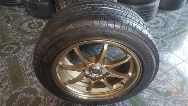 ขายล้อใหม่15CE28 4รู100-114 ยาง195/55/15ปี15 4 ล้อ