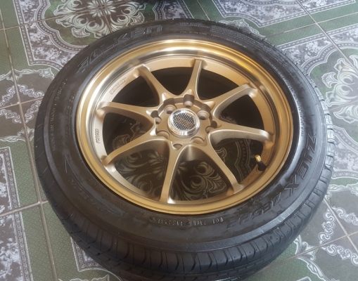 ขายล้อใหม่15CE28 4รู100-114 ยาง195/55/15ปี15 4 ล้อ