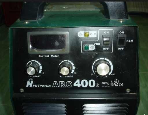ขายเครื่องเชื่อมไฟฟ้า (เชื่อมธูป) ยี่ห้อ HITRONIC รุ่น ARC400 รุ่นงานหนัก  ไฟ 380V