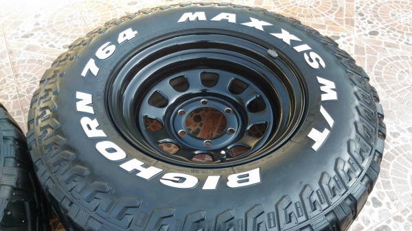 ขายล้อกะทะ tcpy ขอบ 16x8 off 5 พร้อมยาง maxxis 764 ถูกๆ