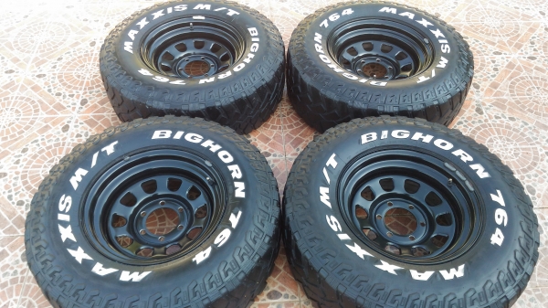 ขายล้อกะทะ tcpy ขอบ 16x8 off 5 พร้อมยาง maxxis 764 ถูกๆ