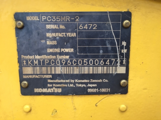 Komatsu PC35MR-2 พร้อมใช้งาน บูมยาว