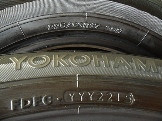 ยาง17 โยโกฮาม่า 225-60-R17ลงพื้นปี16 (4เส้น 4,800)ดอกเกือบ 1เซ็น ยาง17 โยโกฮาม่า 225-60-R17ลงพื้นปี16 (4เส้น 4,800)ดอกเกือบ 1เซ็น