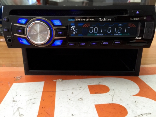ขายวิทยุ 1 DIN TECHLINE เล่น DVD/MP3/CD ใช้งานได้ปกติ