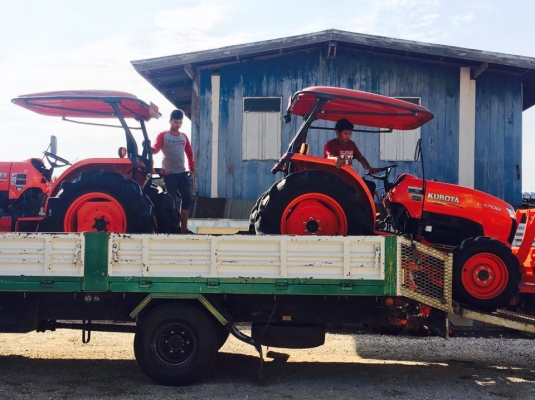 คูโบต้า L4708 4 WD รถเกรด A ใบมีดดันหน้าช้าง ผานหลังใหม่