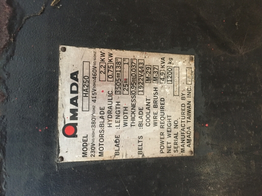 ขายเลื่อยAmada. HA-250พรัอมใช้ราคากันเองเลยครับ