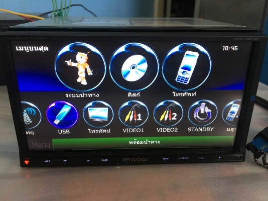 KENWOOD7380btGPSสภาพไหมเดิมๆไม่เคยแกะอุปกรบครบๆแผนที่เวอชั่นไหมล่าสุดพร้อมใช้งาน